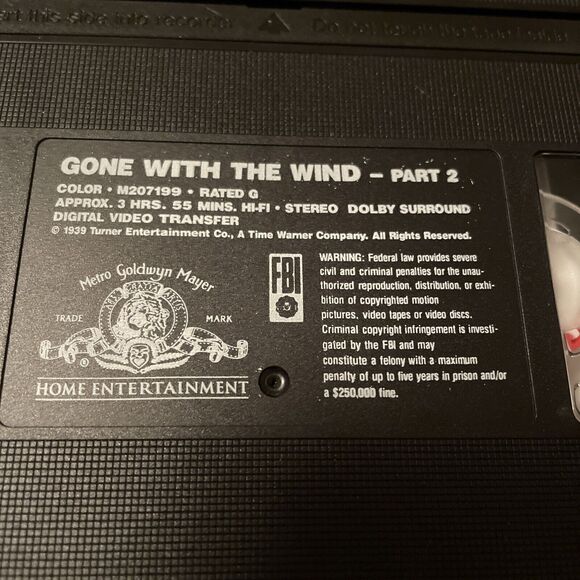 Gone With the Wind (VHS, 1998, Digitally Re-Mastered) - Picture 10 of 11